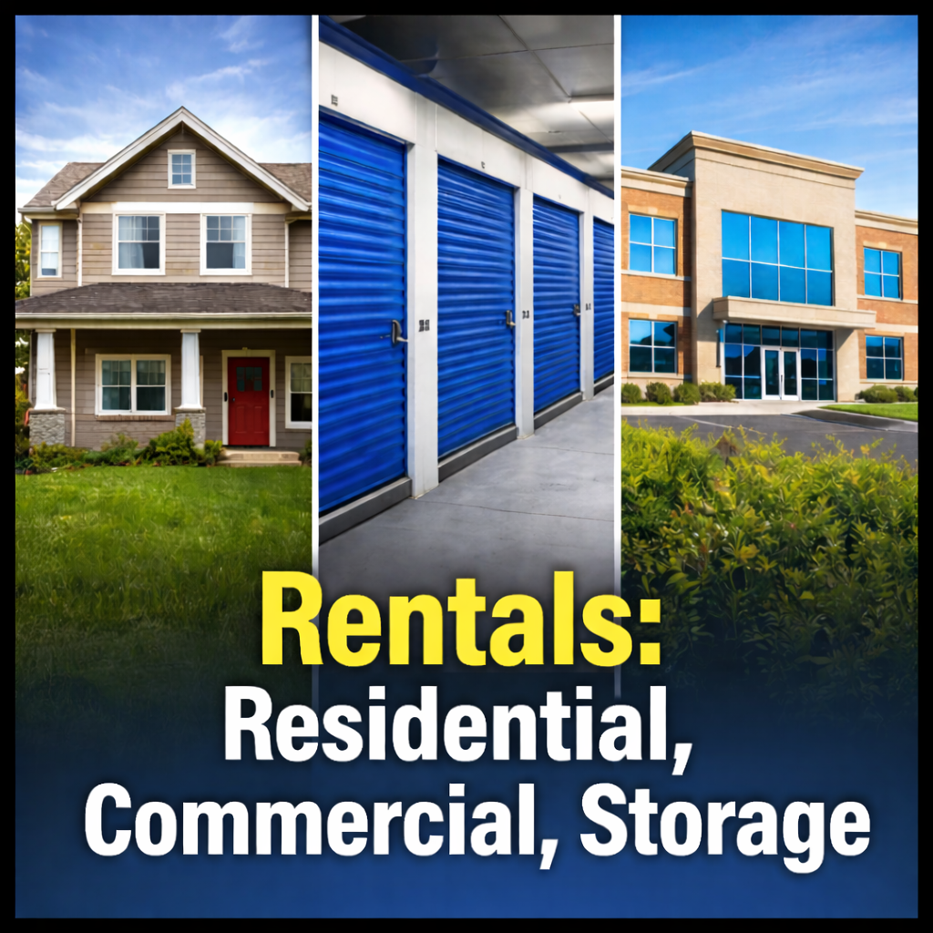 Rentals: Residential, Commercial, Storage