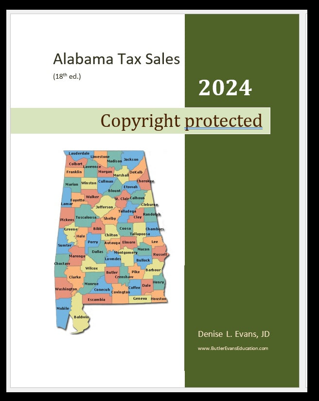 Alabama Tax Sales Book